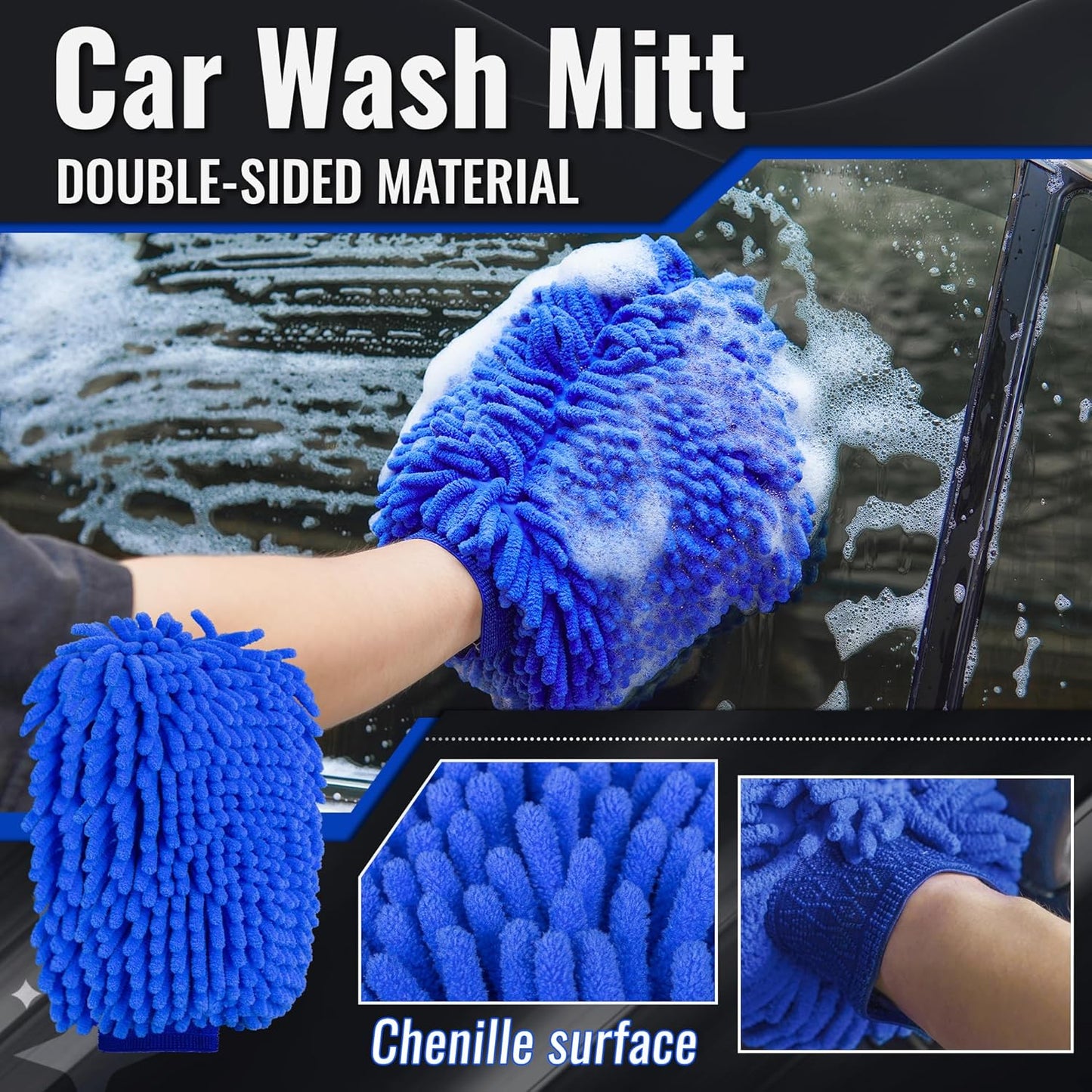 Bemece 31 PCS Car Cleaning Kit, Car Detailing Kit for Cleaning Wheels, Interior, Exterior, Leather, Dashboard, Vents (Blue)