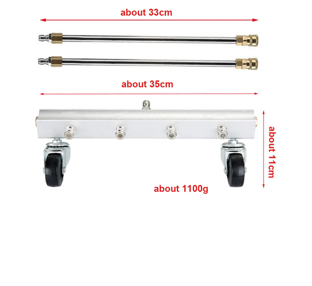 4000PSI Car Chassis Cleaning Undercarriage Cleaner High Pressure Washer Car Cleaning Nozzle Water Broom Road Ground Sweep