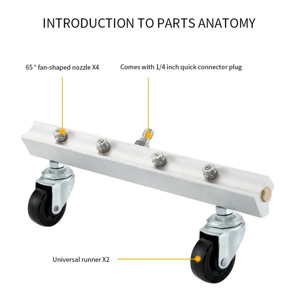 4000PSI Car Chassis Cleaning Undercarriage Cleaner High Pressure Washer Car Cleaning Nozzle Water Broom Road Ground Sweep